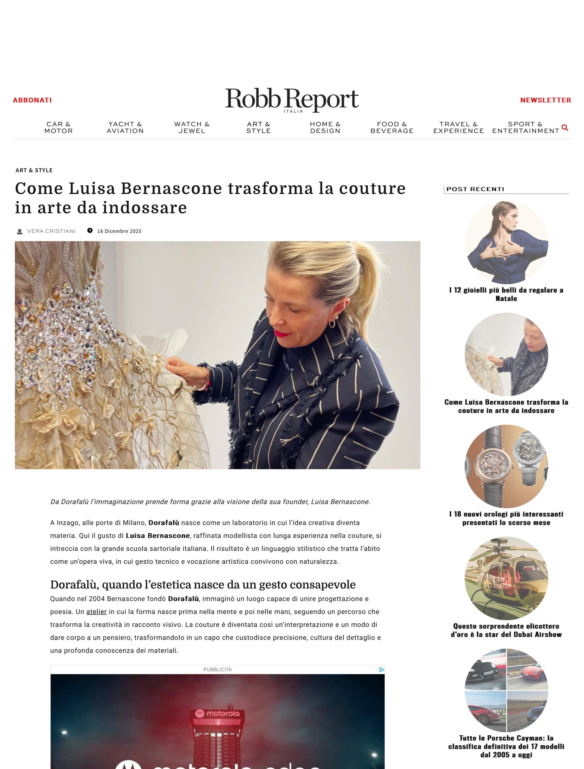 Robb Report Italia | Dorafalù